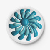 Assiettes En Carton Fleur rétro - Floral Printemps Été Jardin Mariage (Devant)