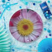 Assiettes En Carton Fleur rose et jaune (Fête)