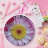 Assiettes En Carton Fleur rose et jaune (Fête)