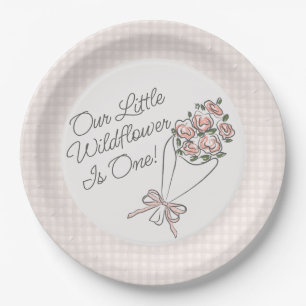 Assiettes En Carton Fleur rose Marché Fleur Fraîche Fleur Fraîche Fête