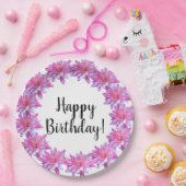 Assiettes En Carton Fleur rose rose rose rose pâle (Fête)