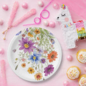 Assiettes En Carton Fleur sauvage (Fête)