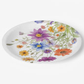 Assiettes En Carton Fleur sauvage (Angle)