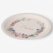 Assiettes En Carton Fleur sauvage Anniversaire Élégant (Angle)