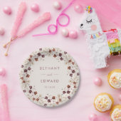 Assiettes En Carton Fleur sauvage Automne Champ Beige Mariage (Fête)