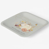 Assiettes En Carton Fleur sauvage Automne Citrouille Champignons Baby  (Angulaire)