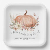 Assiettes En Carton Fleur sauvage Automne Floral Citrouille Baby showe (Recto)