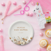 Assiettes En Carton Fleur sauvage Automne Plaques de papier Baby showe (Fête)