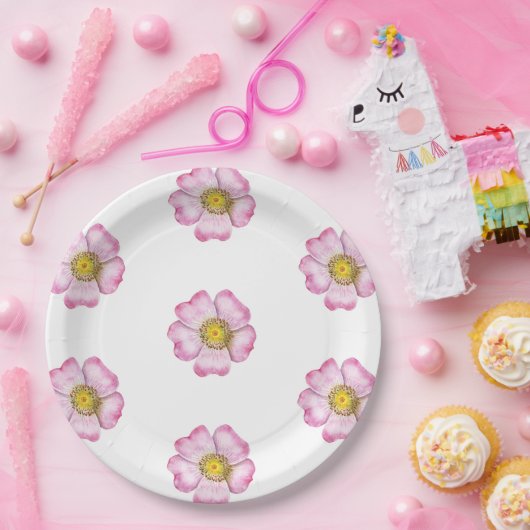 Assiettes En Carton Fleur sauvage bébé dans le Baby shower en fleurs (Fête)