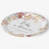 Assiettes En Carton Fleur sauvage bébé en baby shower fleuri (Angle)