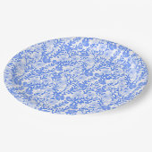 Assiettes En Carton Fleur sauvage Bleu Fleurs Baby shower Floral Perso (Angle)