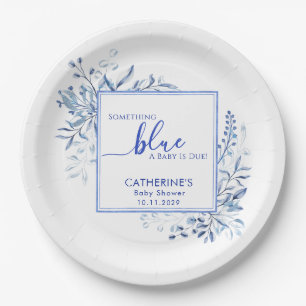 Assiettes En Carton Fleur Sauvage Bleue Baby Shower Quelque Chose de B