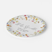 Assiettes En Carton Fleur sauvage Boho Botanical Baby Sprinkle (Angle)