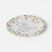 Assiettes En Carton Fleur sauvage Boho Floral Cheers Mariage Anniversa (Angle)
