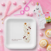 Assiettes En Carton Fleur sauvage d'automne Elegant Boho Mariage (Fête)