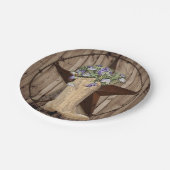 Assiettes En Carton fleur sauvage de bois de grange rustique Cow-boy d (Angle)