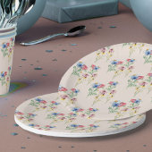 Assiettes En Carton Fleur sauvage de pays Poppy Daisy Motif Coneflower