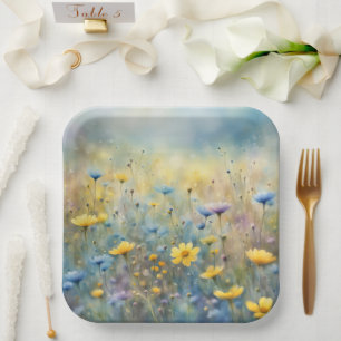 Assiettes En Carton Fleur sauvage d'été Meadow