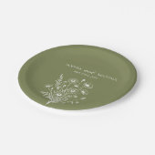 Assiettes En Carton Fleur sauvage Elegance-Mariage (Angle)