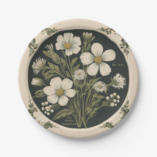 Assiettes En Carton Fleur sauvage élégant