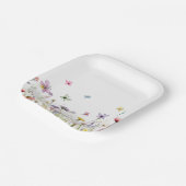 Assiettes En Carton Fleur sauvage fantaisie (Angulaire)