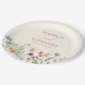 Assiettes En Carton Fleur sauvage Fleur Fleur Flore Jardin Mariage (Angle)