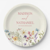 Assiettes En Carton Fleur sauvage Fleur Fleur Flore Jardin Mariage (Devant)
