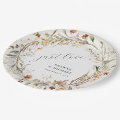 Assiettes En Carton Fleur sauvage Floral Automne Wreath BOHO Mariage (Angle)