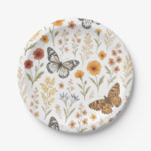 Assiettes En Carton Fleur sauvage Floral Boho (Devant)