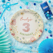 Assiettes En Carton Fleur sauvage Floral Fleurs sauvages Fille Anniver (Fête)