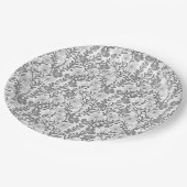 Assiettes En Carton Fleur sauvage Gris fleurit Floral Baby shower pers (Angle)