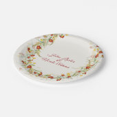 Assiettes En Carton Fleur sauvage Jaune Marigold Mariage de feuillage (Angle)