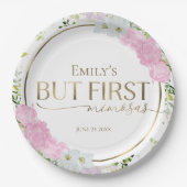 Assiettes En Carton Fleur sauvage Mais Premier Mimosas Fête des mariée (Devant)