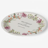 Assiettes En Carton Fleur sauvage Meadow Ecru Mariage (Angle)