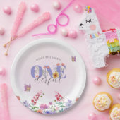 Assiettes En Carton Fleur sauvage Onederful Butterfly 1er anniversaire (Fête)
