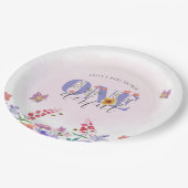 Assiettes En Carton Fleur sauvage Onederful Butterfly 1er anniversaire (Angle)