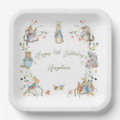 Assiettes En Carton Fleur sauvage Peter le lapin Anniversaire Grand (Recto)