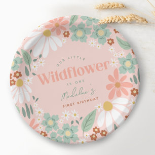 Assiettes En Carton Fleur sauvage rose mignonne Daisy Enfants Premier 