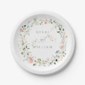 Assiettes En Carton Fleur sauvage Rustic Boho Floral Mariage (Devant)