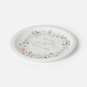 Assiettes En Carton Fleur sauvage Rustic Boho Floral Mariage (Angle)