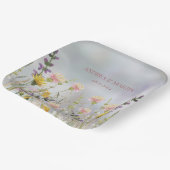 Assiettes En Carton Fleur sauvage rustique Boho Garden Mariage (Angulaire)