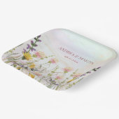 Assiettes En Carton Fleur sauvage rustique Pastel Garden Mariage (Angulaire)