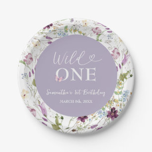 Assiettes En Carton Fleur sauvage Wild ONE Butterfly Garden Party