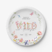 Assiettes En Carton Fleur sauvage Wild & Onederday 1er anniversaire (Devant)