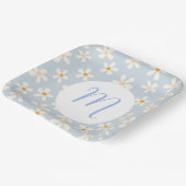 Assiettes En Carton Fleur simple marguerite bleu et blanc sur mesure i (Angulaire)