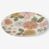 Assiettes En Carton Fleur Super | Boho | les années 70 thème (Angle)