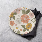 Assiettes En Carton Fleur Super | Boho | les années 70 thème