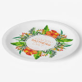 Assiettes En Carton Fleur tropicale Bonne fête des mères | Plaque de p (Angle)