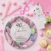 Assiettes En Carton Fleur vintage 90e fête d'anniversaire (Fête)