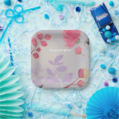 Assiettes En Carton Fleurs (Fête)